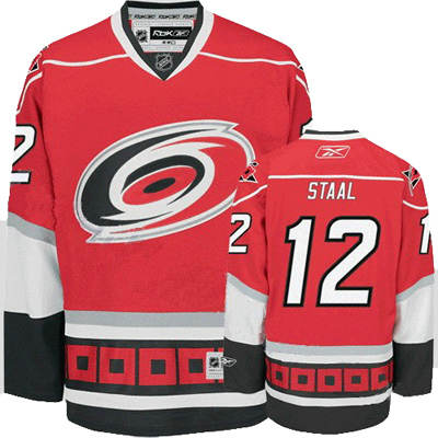 Vintage Carolina Hurricanes 12 Eric Staal Red Reebok Mens NHL Hockey Jersey On Sale